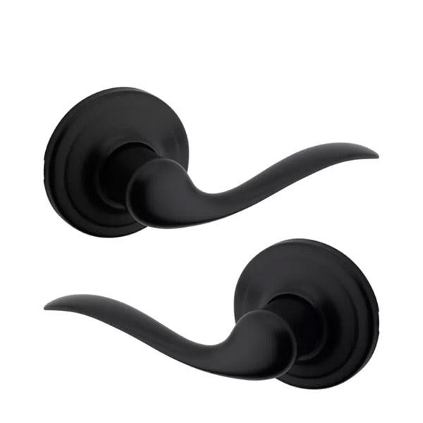 Kwikset: Tustin Passage Lever with Round Rose / Iron Black